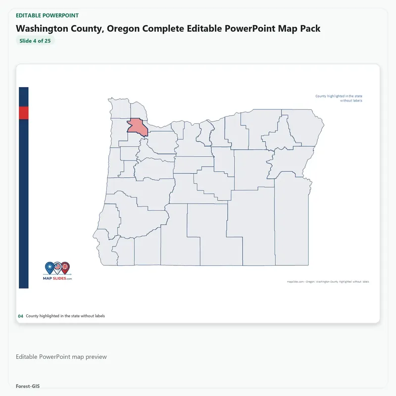 Washington County, Oregon Editable Map Pack - Image 4