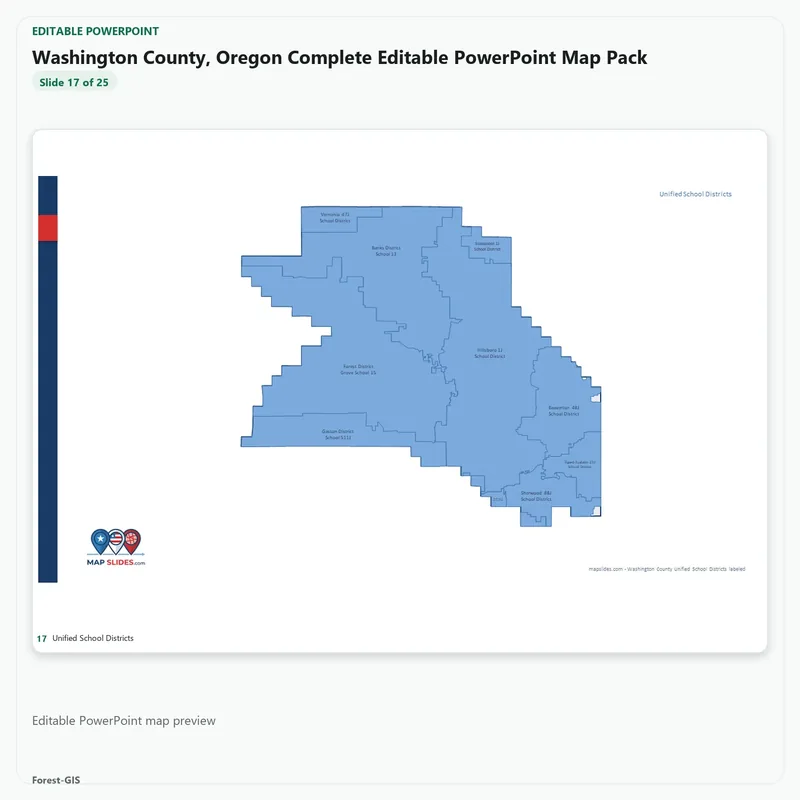 Washington County, Oregon Editable Map Pack - Image 5