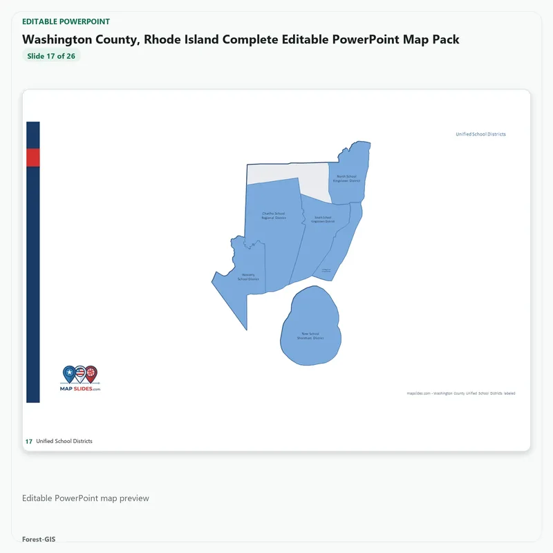 Washington County, Rhode Island Editable Map Pack - Image 5