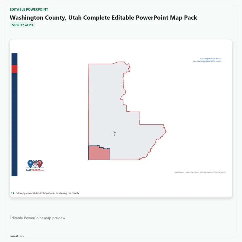 Washington County, Utah Editable Map Pack - Image 5