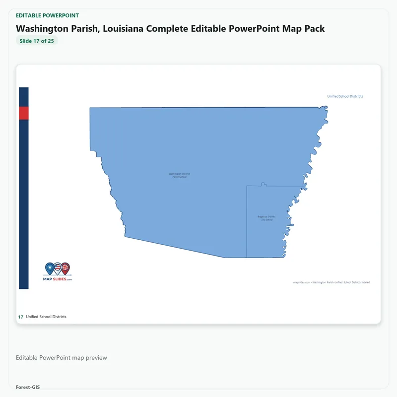 Washington Parish, Louisiana Editable Map Pack - Image 5