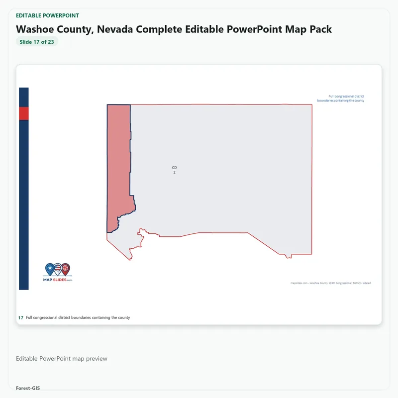 Washoe County, Nevada Editable Map Pack - Image 5