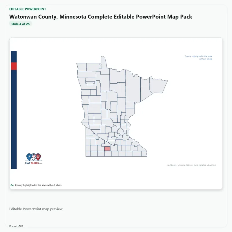 Watonwan County, Minnesota Editable Map Pack - Image 4