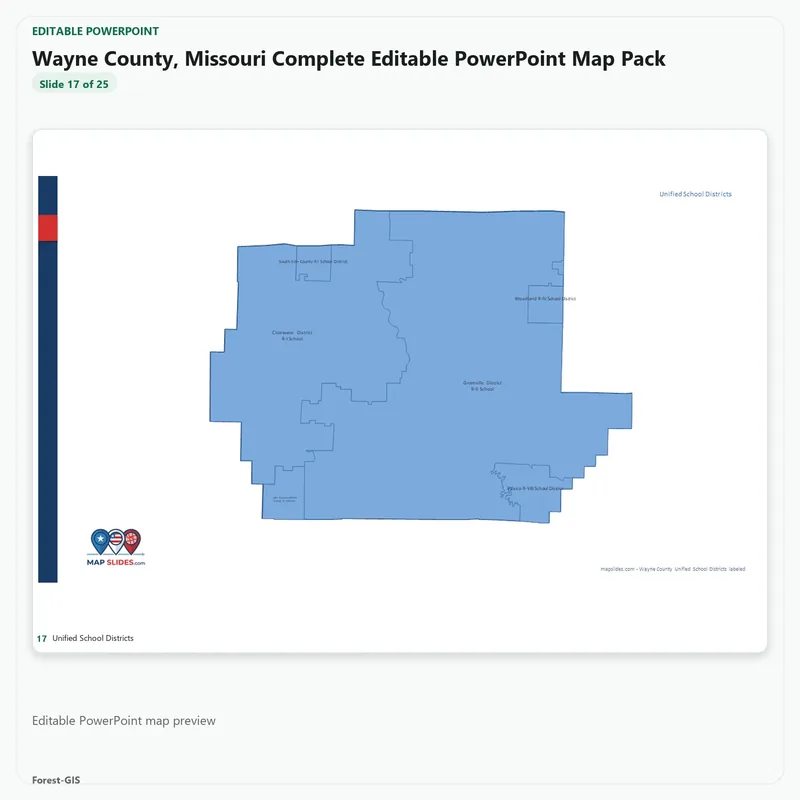 Wayne County, Missouri Editable Map Pack - Image 5