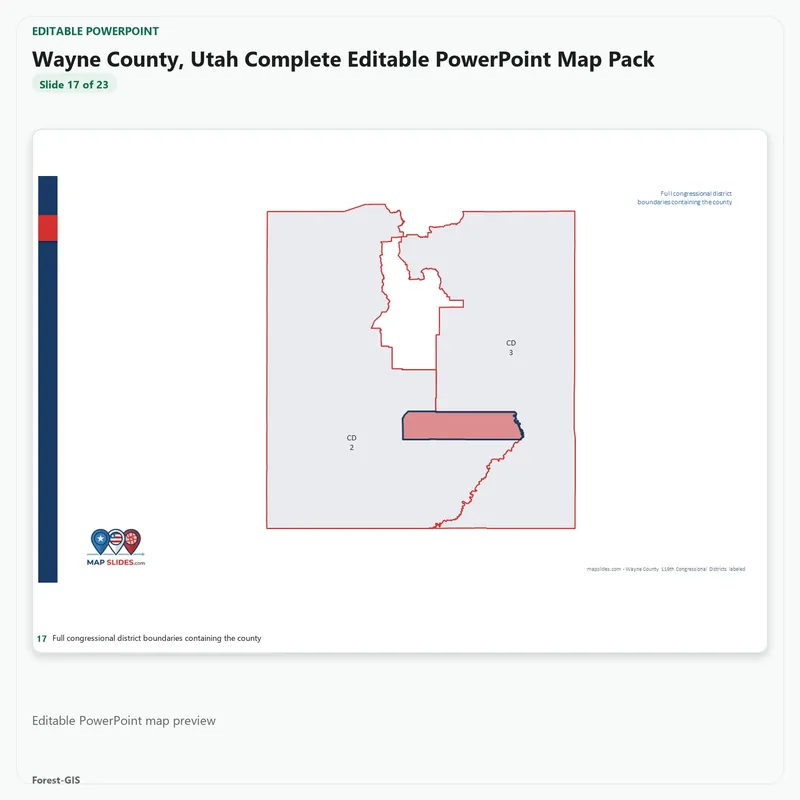 Wayne County, Utah Editable Map Pack - Image 5