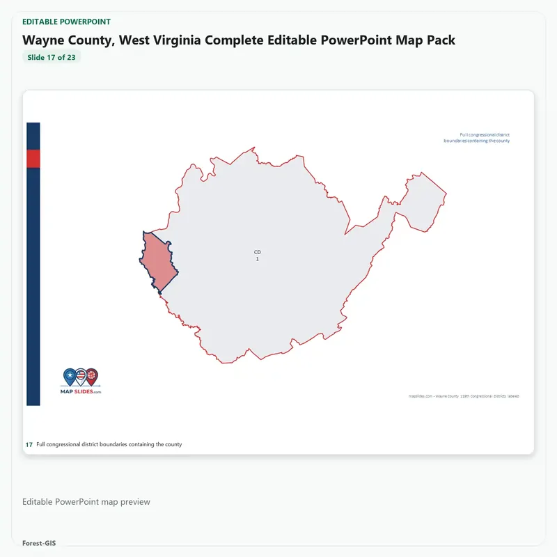 Wayne County, West Virginia Editable Map Pack - Image 5