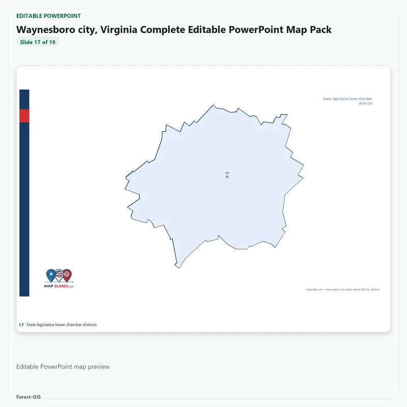 Waynesboro city, Virginia Editable Map Pack - Image 5