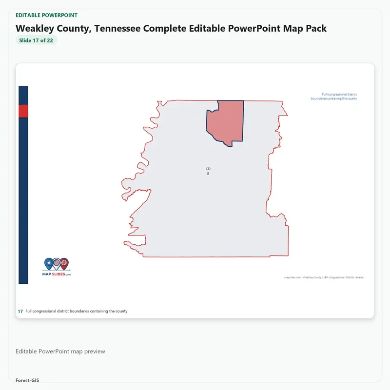 Weakley County, Tennessee Editable Map Pack - Image 5