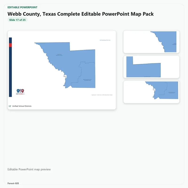 Webb County, Texas Editable Map Pack - Image 5