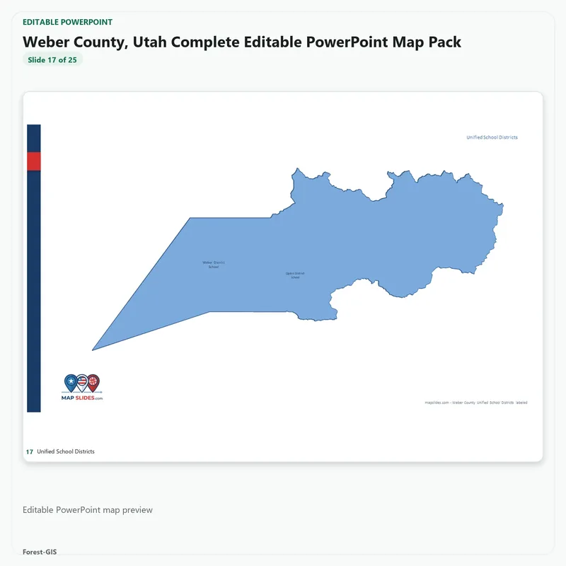 Weber County, Utah Editable Map Pack - Image 5