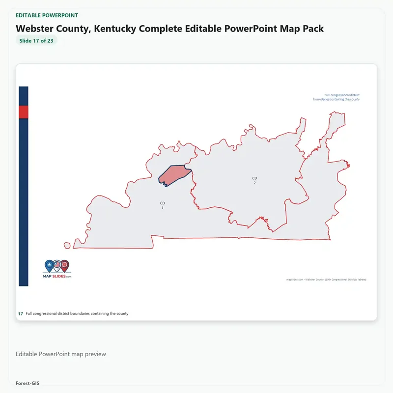 Webster County, Kentucky Editable Map Pack - Image 5