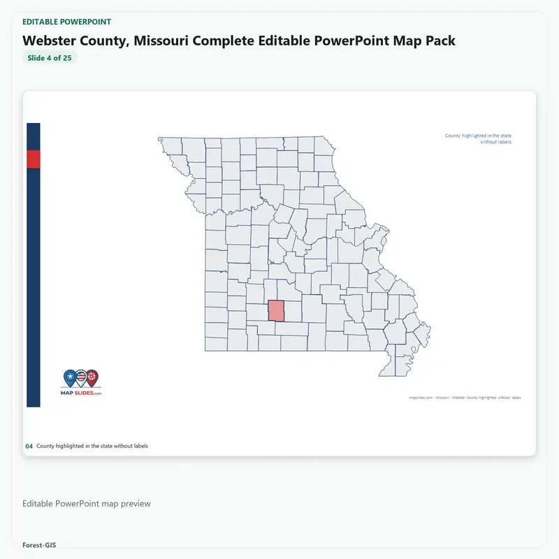 Webster County, Missouri Editable Map Pack - Image 4