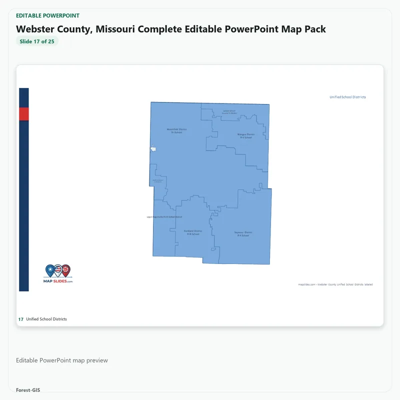 Webster County, Missouri Editable Map Pack - Image 5