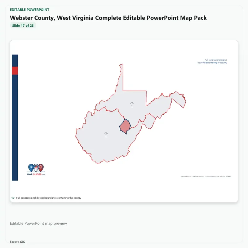 Webster County, West Virginia Editable Map Pack - Image 5