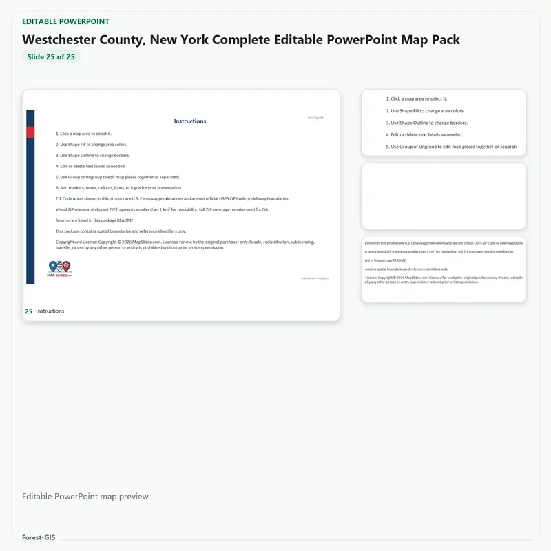 Westchester County, New York Editable Map Pack - Image 5