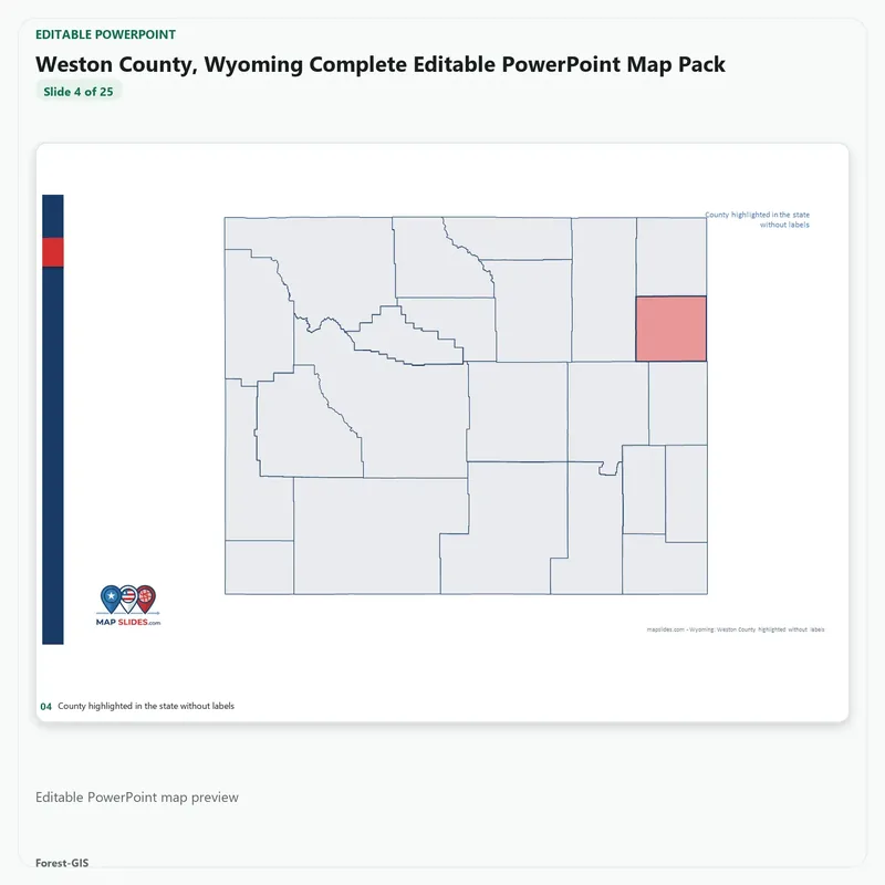 Weston County, Wyoming Editable Map Pack - Image 4