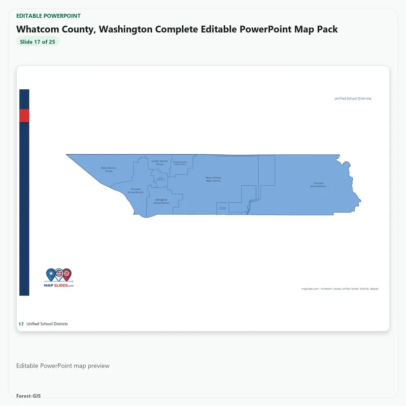 Whatcom County, Washington Editable Map Pack - Image 5