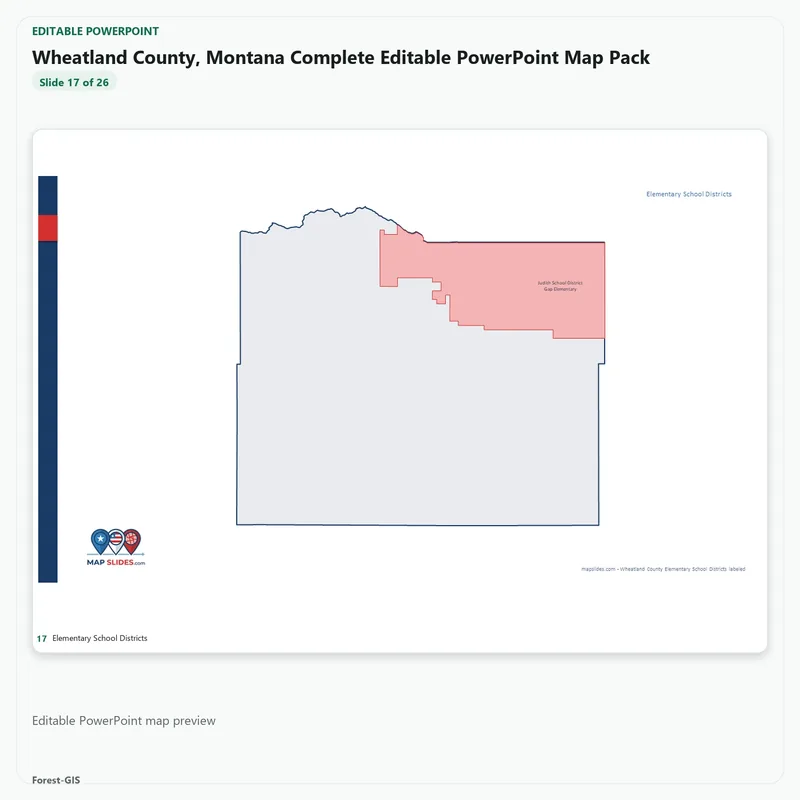 Wheatland County, Montana Editable Map Pack - Image 5