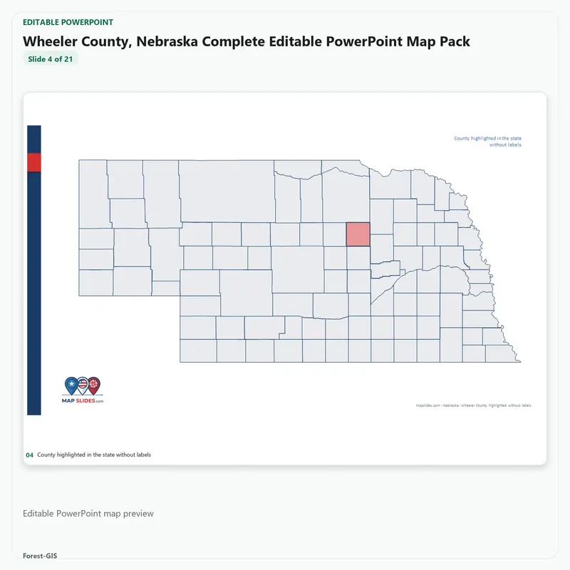 Wheeler County, Nebraska Editable Map Pack - Image 4