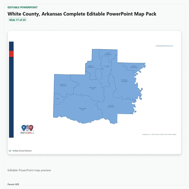 White County, Arkansas Editable Map Pack - Image 5