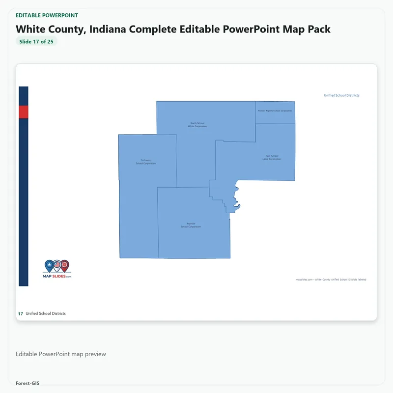 White County, Indiana Editable Map Pack - Image 5