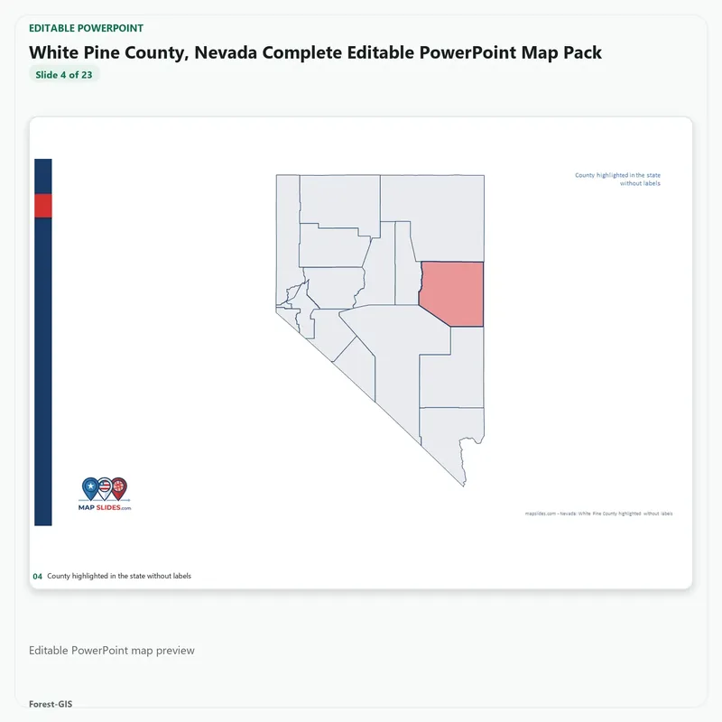 White Pine County, Nevada Editable Map Pack - Image 4