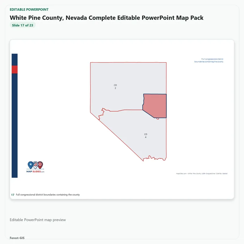 White Pine County, Nevada Editable Map Pack - Image 5