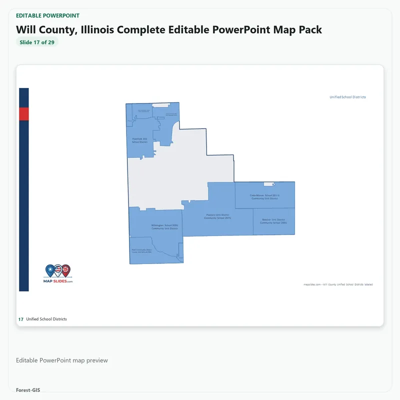 Will County, Illinois Editable Map Pack - Image 5