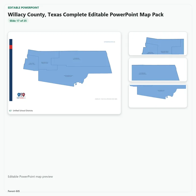 Willacy County, Texas Editable Map Pack - Image 5