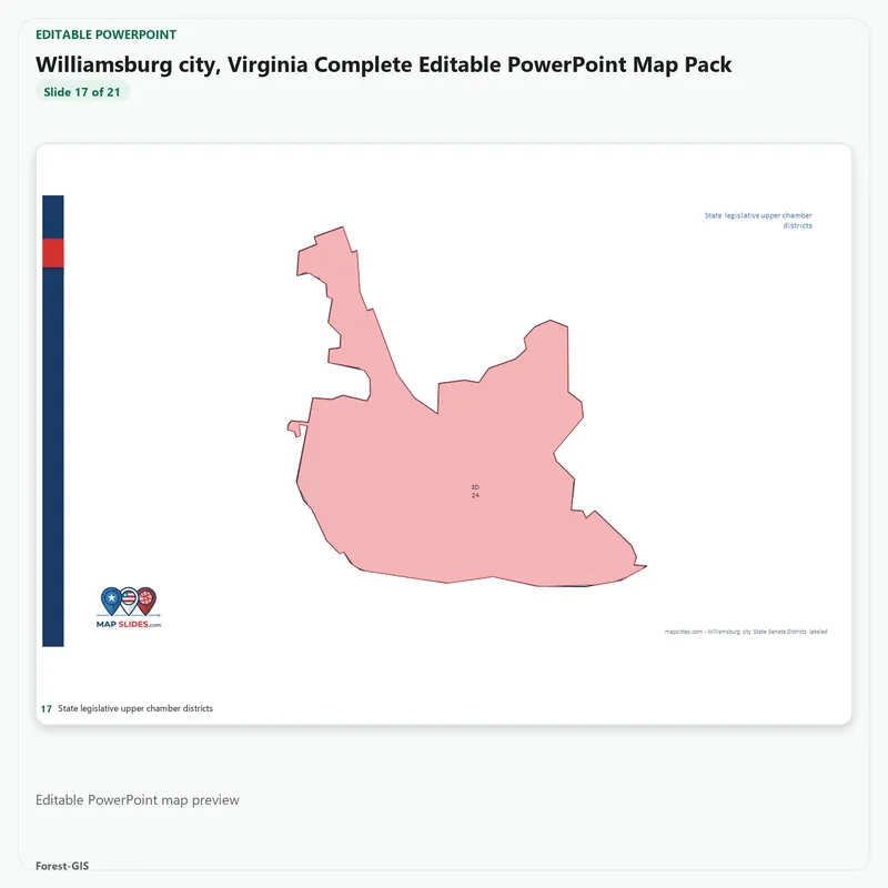 Williamsburg city, Virginia Editable Map Pack - Image 5