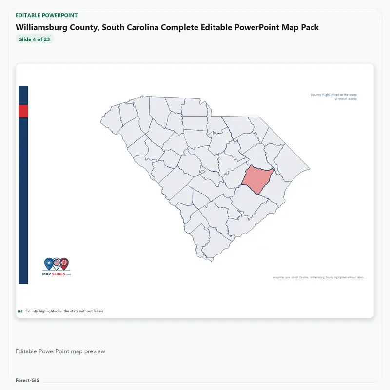 Williamsburg County, South Carolina Editable Map Pack - Image 4