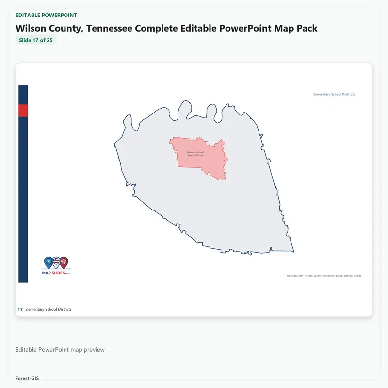 Wilson County, Tennessee Editable Map Pack - Image 5