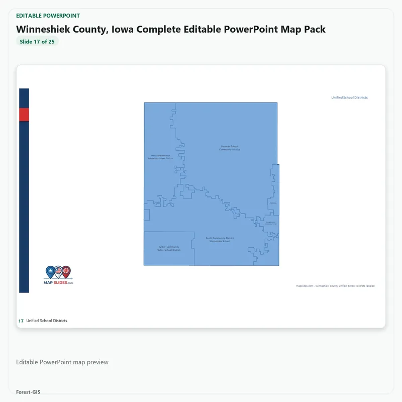 Winneshiek County, Iowa Editable Map Pack - Image 5