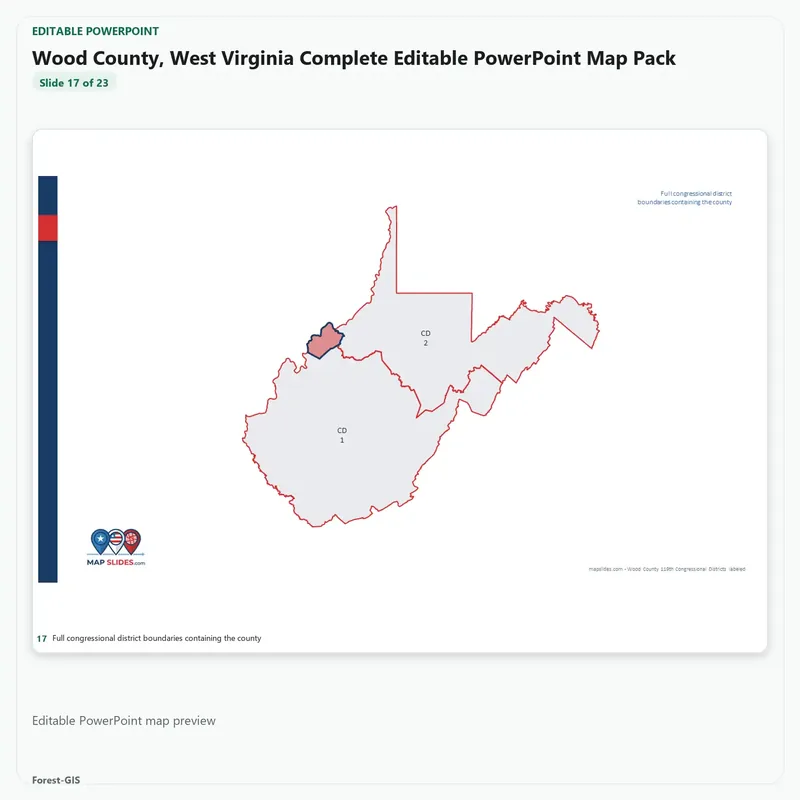 Wood County, West Virginia Editable Map Pack - Image 5