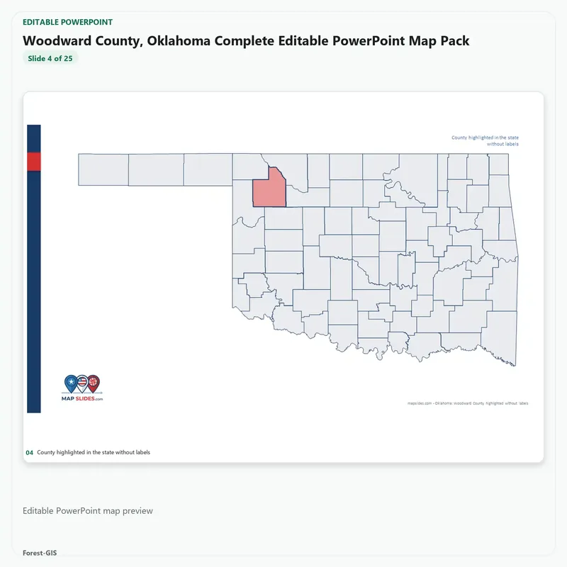 Woodward County, Oklahoma Editable Map Pack - Image 4