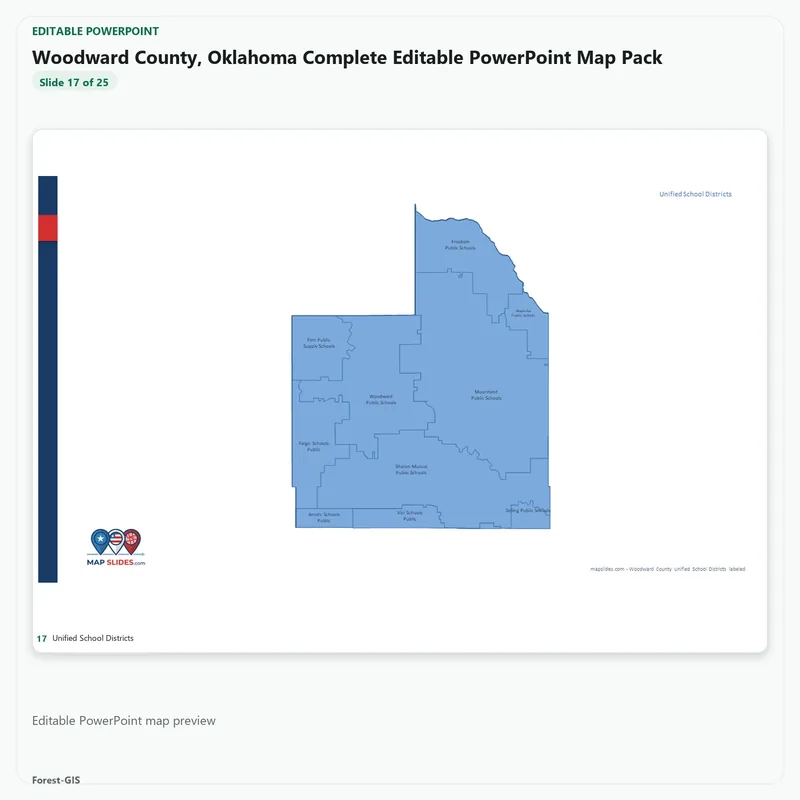 Woodward County, Oklahoma Editable Map Pack - Image 5