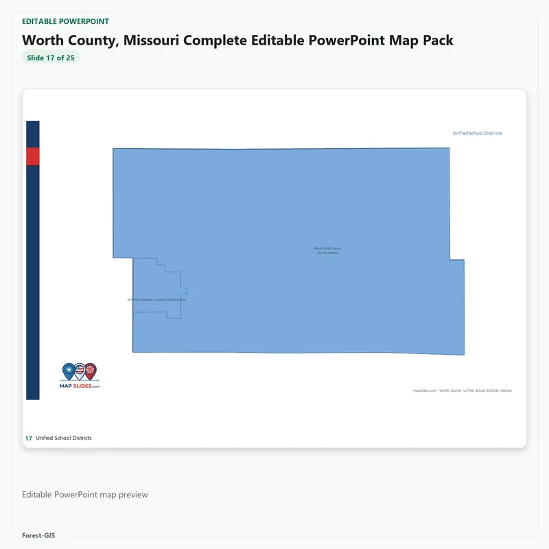 Worth County, Missouri Editable Map Pack - Image 5
