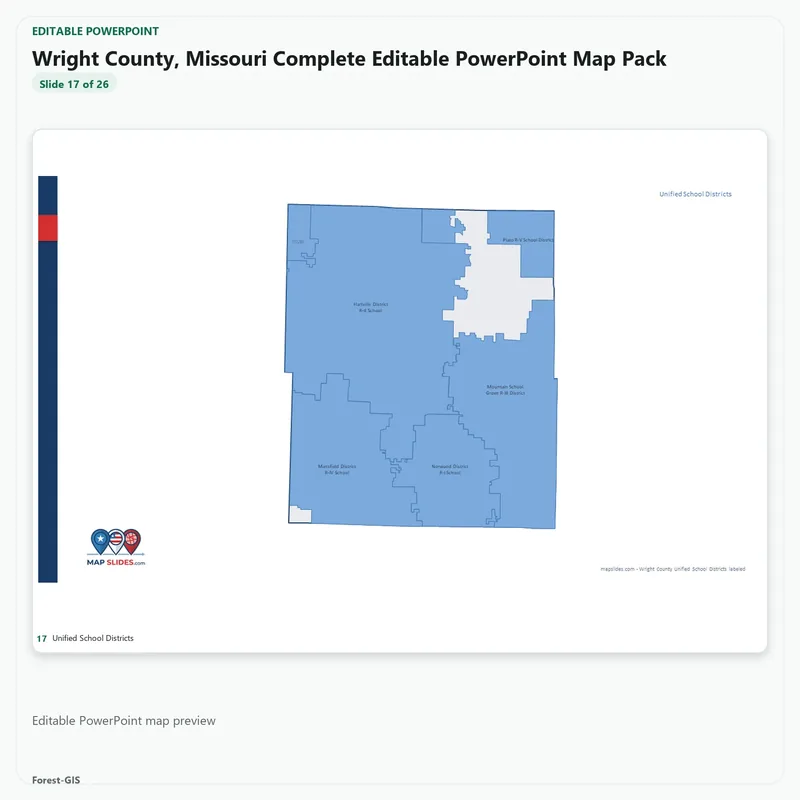 Wright County, Missouri Editable Map Pack - Image 5
