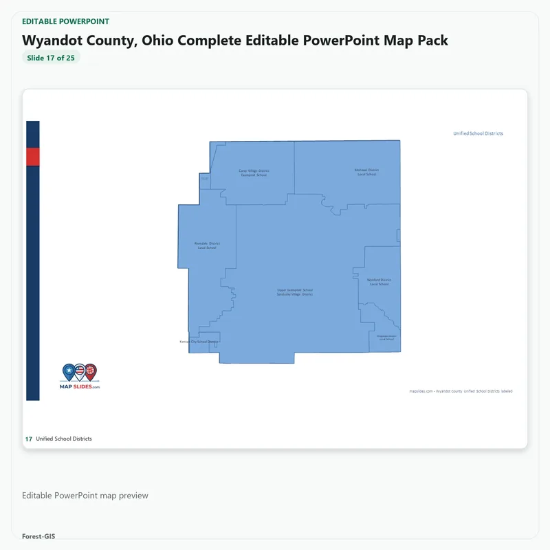 Wyandot County, Ohio Editable Map Pack - Image 5