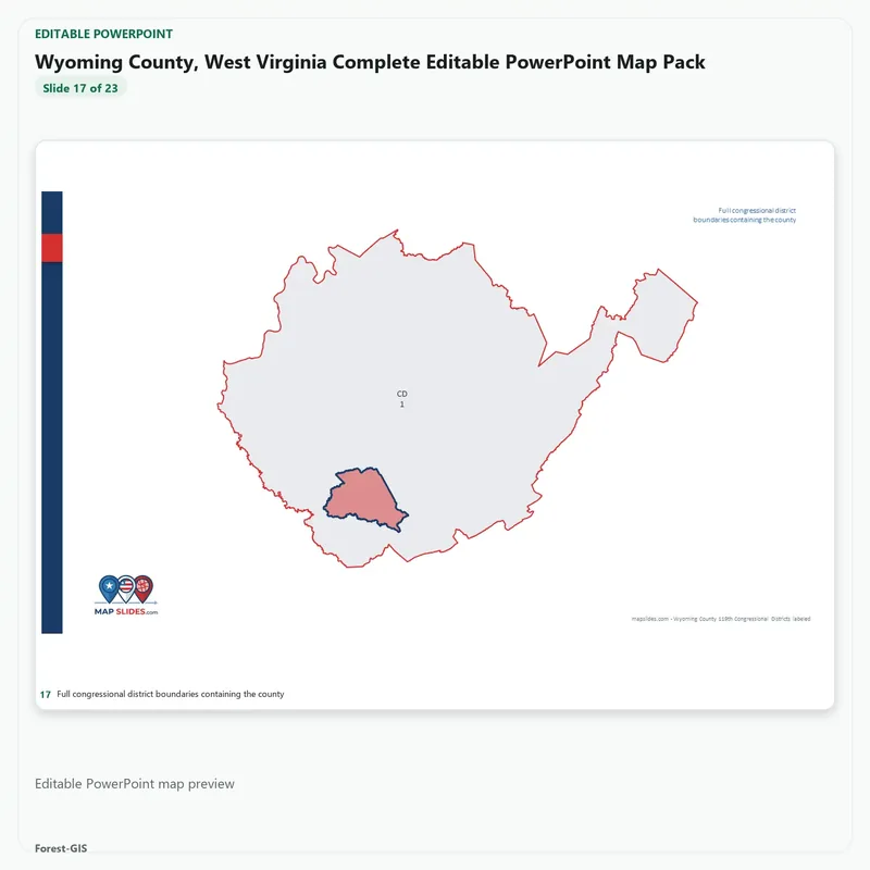 Wyoming County, West Virginia Editable Map Pack - Image 5