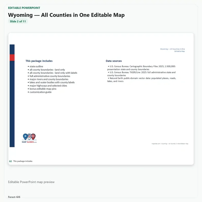 Wyoming — All Counties in One Editable Map - Image 4