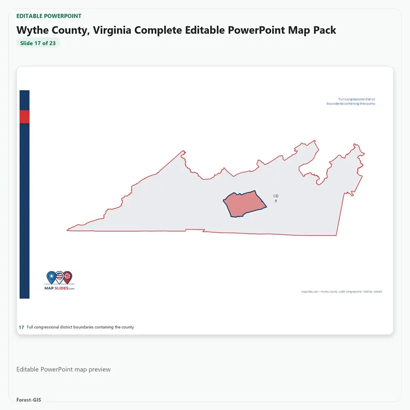 Wythe County, Virginia Editable Map Pack - Image 5