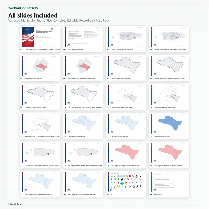 Yabucoa Municipio, Puerto Rico Editable Map Pack - Image 2