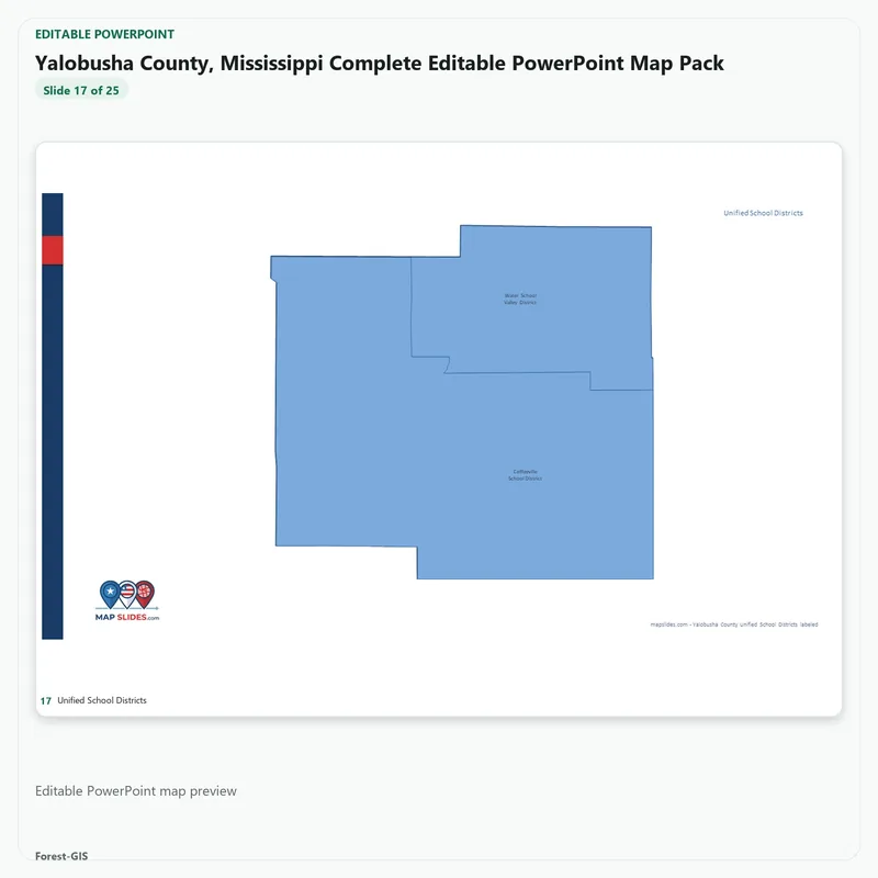 Yalobusha County, Mississippi Editable Map Pack - Image 5