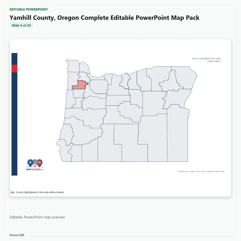 Yamhill County, Oregon Editable Map Pack - Image 4