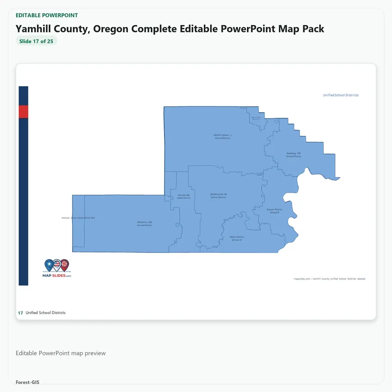 Yamhill County, Oregon Editable Map Pack - Image 5