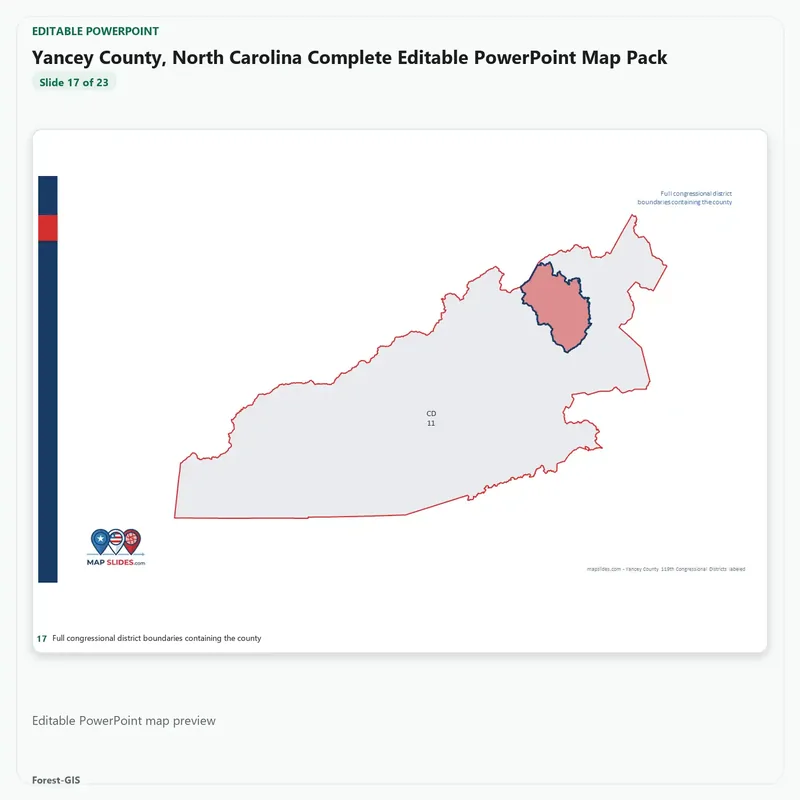 Yancey County, North Carolina Editable Map Pack - Image 5