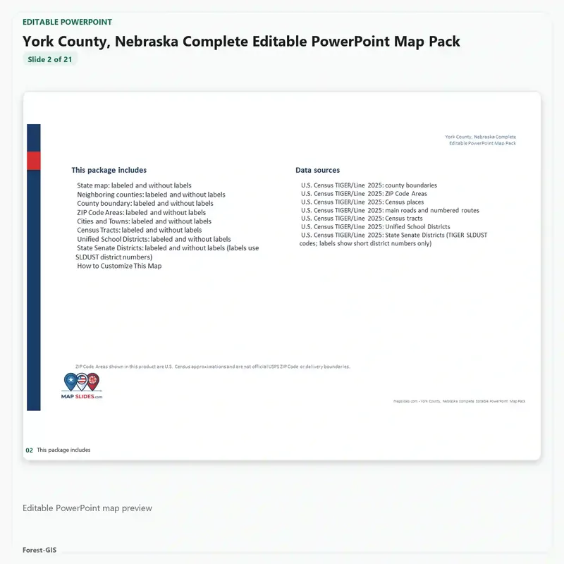 York County, Nebraska Editable Map Pack - Image 3