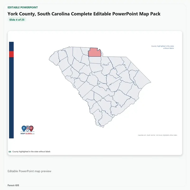 York County, South Carolina Editable Map Pack - Image 4