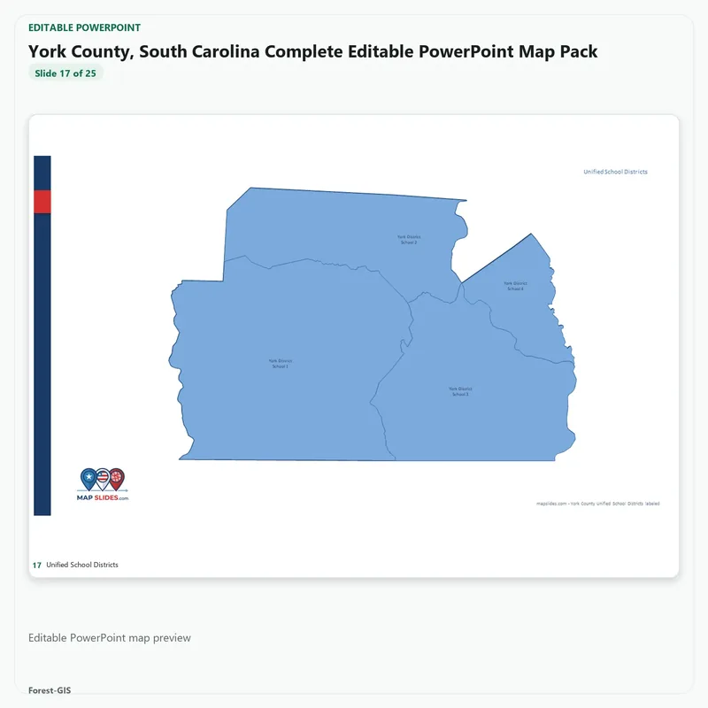 York County, South Carolina Editable Map Pack - Image 5